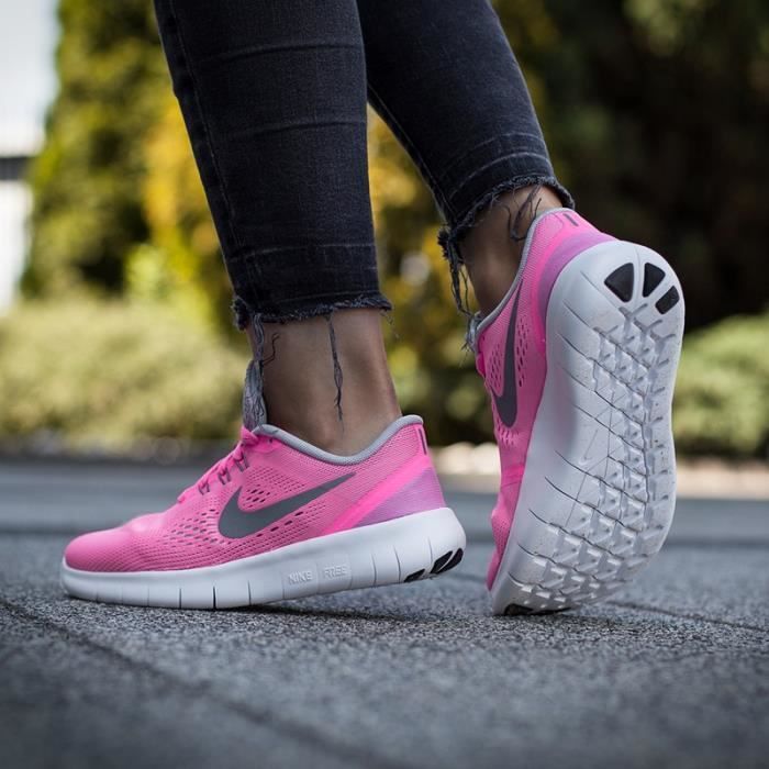 basket femme rose fluo